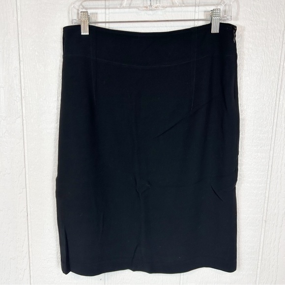 Jigsaw Black Pencil Skirt Wool Blend Size 12 - Picture 1 of 7